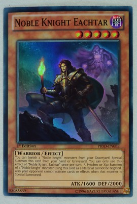 Yugioh Noble Knight Eachtar PRIO-EN082 Super Rare 1st Edition-image