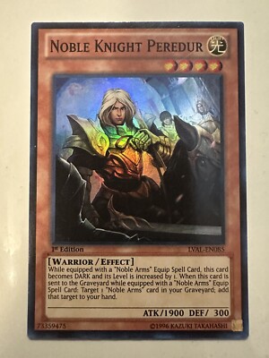 Noble Knight Peredur LVAL-EN085 Yu-Gi-Oh! Card Light Play 1st Edition-image