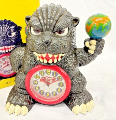 Godzilla Alarm Clock SEIKO Collaboration Limited Not Alarm with Boxed 1997 TOHO-image