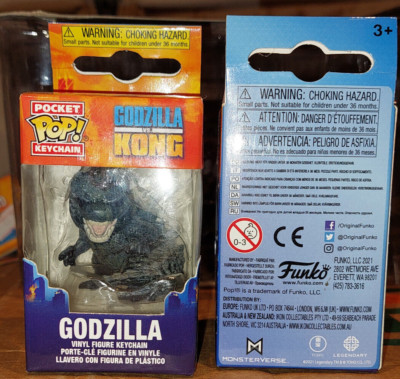 FUNKO Pocket POP Godzilla vs King Kong GODZILLA Key Chain MIB-image
