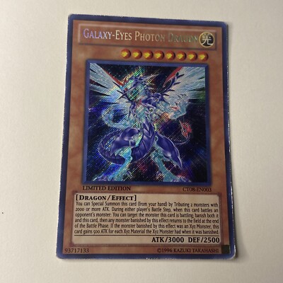 Yugioh Galaxy-Eyes Photon Dragon CT08-EN003 Secret Rare Limited Edition-image