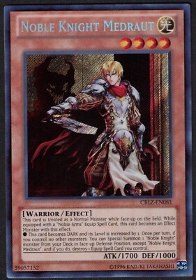 Yugioh Noble Knight Medraut CBLZ-EN081 Secret Rare Unlim - NM-image