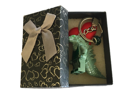Godzilla Keychain & Present Box - custom handmade  Key Ring - C10-image