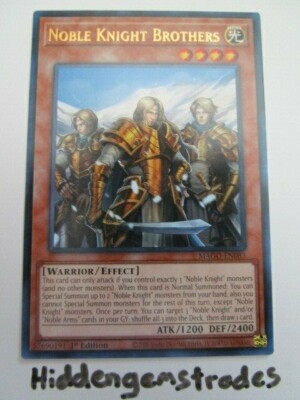 Yugioh! Noble Knight Brothers  Mago-En083 Gold Name Rare NM/ VLP!!-image