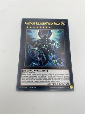Yugioh Galaxy-Eyes Full Armor Photon Dragon DUPO-EN063 Ultra Rare 1st Edition-image