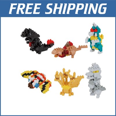 Level 2 Difficulty Godzilla Nanoblock Blind Box - 6 Character Set for Ages 8+-image