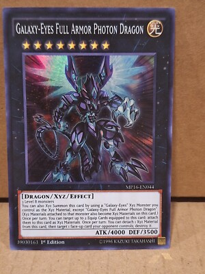 Galaxy-Eyes Full Armor Photon Dragon MP16-EN044 Super Rare Yugioh! Holo Foil Nic-image