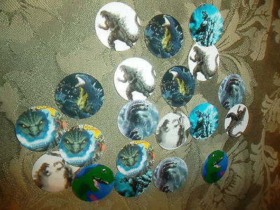 Pre Cut GODZILLA One Inch Bottle Cap Images! FREE SHIP-image