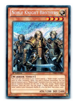 Noble Knight Brothers - PRIO-EN081 - Secret Rare - 1st Edition  - Yugioh EURO-image