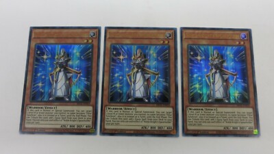 3x NOBLE KNIGHT'S SPEARHOLDER 1ST ED  BROL-EN019 ULTRA RARE YUGIOH  NM UNPLAYED-image