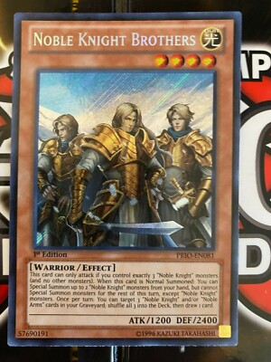 Yugioh Noble Knight Brothers PRIO-EN081- 1st Edition Near Mint /lightly played-image