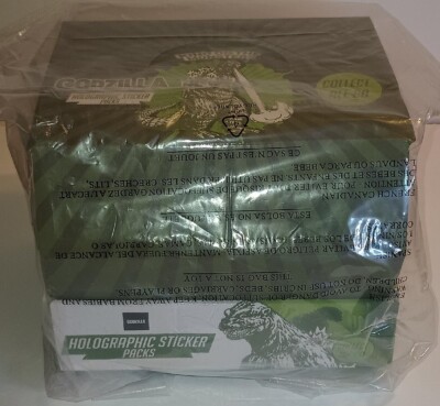 TOHO Godzilla Holographic Sticker Collection Unopened Box of 24 Packs-image