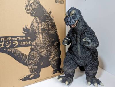  Mothra vs Godzilla X-Plus Gigantic Series Figure w/Box Rare 1964 Mosgoji JP-image