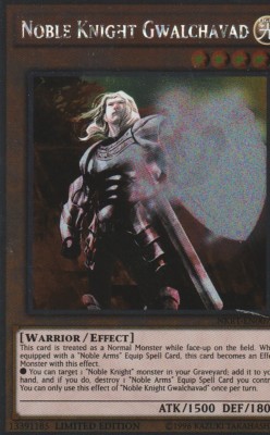 YUGIOH CARD NOBLE KNIGHT GWALCHAVAD NKRT-EN007 LIMITED ED. + BONUS-image