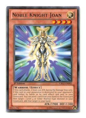 Noble Knight Joan - CBLZ-EN092 1st Edition Rare - YuGiOh-LP-image