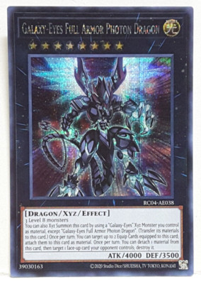 Yugioh Asian-English Galaxy-Eyes Full Armor Photon Dragon RC04-AE038 Secret Rare-image