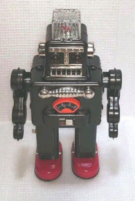 Metal House Tin DINO Robot Japanese Box Kaiju Godzilla green-image