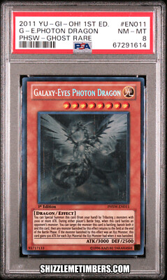 Galaxy Eyes Photon Dragon EN011 1st Edition PHSW Yugioh Ghost Rare - PSA 8-image