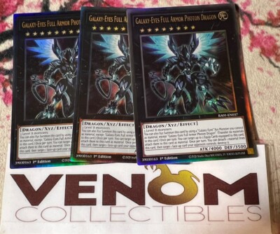 3x (M/NM) Galaxy-Eyes Full Armor Photon Dragon RA01-EN037 Ultimate 1st YuGiOh-image