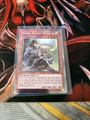 YUGIOH TCG NOBLE KNIGHT DRYSTAN NKRT-EN008 PLATINUM LIMITED EDITION -image