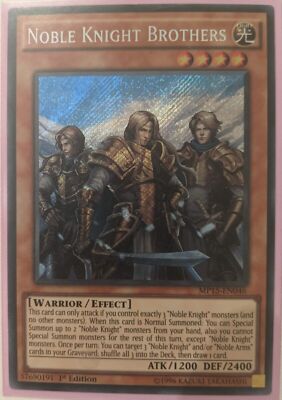 YuGiOh Noble Knight Brothers Secret Rare 1st Edition MP15-EN046-image