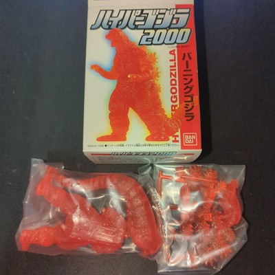 Hyper Godzilla 2000 Burning figure, used, box crushed, no smoke, vintage-image