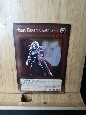 Yu-Gi-Oh!🏆 Noble Knight Gwalchavad LIMITED EDITION🏆PLATINUM RARE Card-image