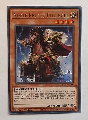 Yugioh Noble Knight Pellinore MAGO-EN085 Rare 1st Edition Mint-image