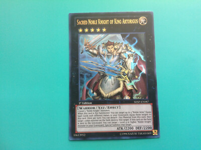 Yugioh Sacred Noble Knight Of King Artorigus SHSP-EN087 1st Ed Ultra Rare LP-image
