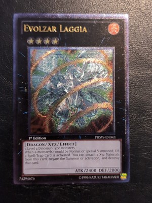 Yu-Gi-Oh! ULTIMATE RARE HOLO CARD EVOLZAR LAGGIA PHSW-EN043 1ST NM/VLP-image