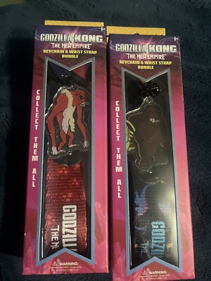 GODZILLA x KONG The New Empire  Keychain & Wrist Strap Bundle x2*New*-image