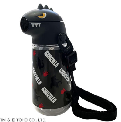 Godzilla Straw Bottle Push Lid TOHO Godzilla Store Japan Limited Monster Kaiju-image