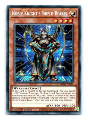 Noble Knight's Shield-Bearer - BROL-EN017 - Secret Rare - 1st Edition   Yugioh-image
