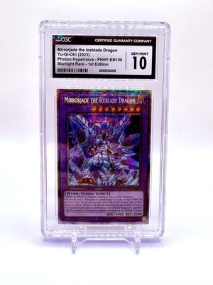 Mirrorjade the Iceblade Dragon - Starlight Rare 1st Ed #PHHY-EN100 CGC 10 GM-MT-image
