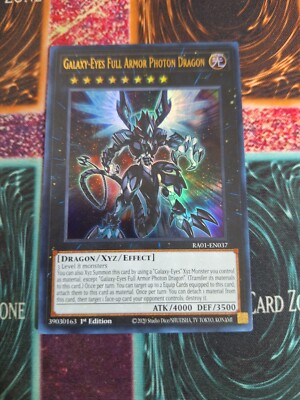 Yu-Gi-Oh! Galaxy-Eyes Full Armor Photon Dragon RA01-EN037 Ultra 1st Ed NM a1/-image