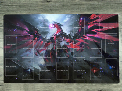 YuGiOh TCG CCG Card Game Mat Playmat Neo Galaxy-Eyes Photon Dragon Board Pad Bag-image
