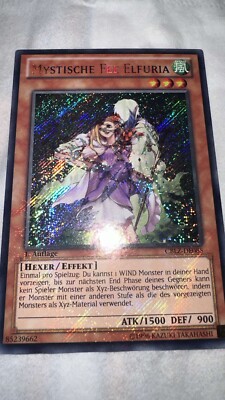 Yugioh Misprint German Mystical Fairy Elfuria w/ Noble Knight Medraut CBLZ-DE085-image