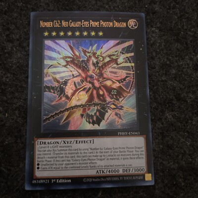 NUMBER C62: NEO GALAXY-EYES PRIME PHOTON DRAGON * ULTRA RARE PHHY-EN043 YUGIOH!-image