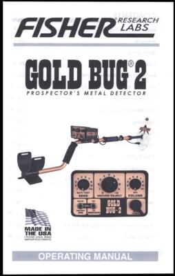 Fisher Original Gold Bug-2 Metal Detector Instruction Book with Free Shipping-image