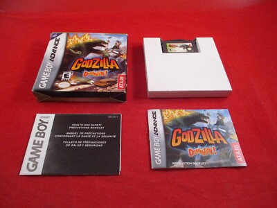 Godzilla Domination Nintendo Game Boy Advance COMPLETE w/ Box manual game WORKS!-image