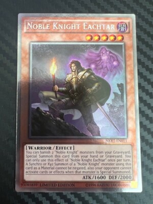 Yugioh Noble Knight Eachtar NKRT-EN011 Platinum Rare Limited Edition NM-image