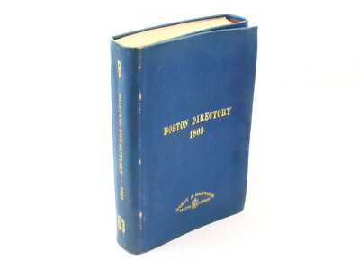 1863 Boston Directory Business City Record Rebound in Blue Leather-image