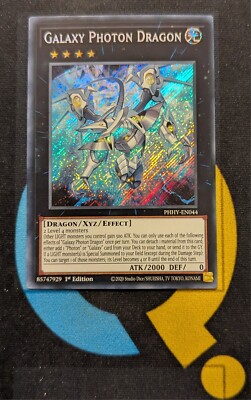 PHHY-EN044 Galaxy Photon Dragon Secret Rare 1st Edition YuGiOh Card-image