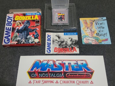 Gameboy GODZILLA Complete CIB Box Nintendo Game Boy Rare Toho-image