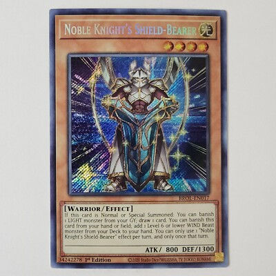 Noble Knight's Shield-Bearer - BROL-EN017 - NM - Secret Rare - 1st ed - Yugioh-image