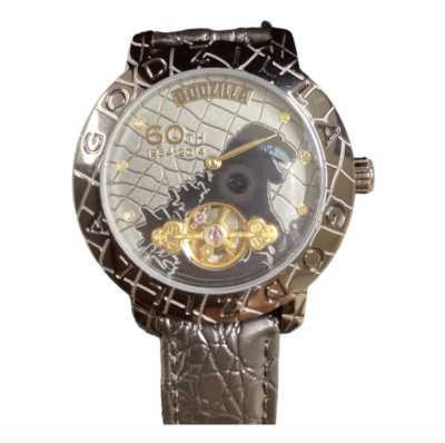 Godzilla 60th Anniversary Wrist Watch Black 1954 Limited Leather Band & Box-image