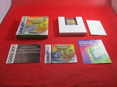 Godzilla The Series: Monster Wars Nintendo Game Boy Color COMPLETE w/ Box manual-image