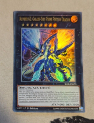 Number 62: Galaxy-Eyes Prime Photon Dragon Ultra Rare 1st Ed BLLR-EN070 - NM-image