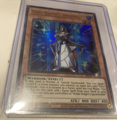 Yu-Gi-Oh! TCG Noble Knight's Spearholder BROL-EN019 1st Ed Ships Same Day-image