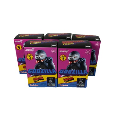 Super7 ReAction - SHOGUN GODZILLA Series 2 Lot of 5 NEW SEALED Blind Box Figures-image